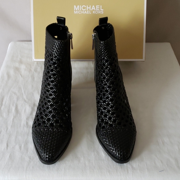 New Michael Kors Augustine Woven Ankle Mid boot - Picture 2 of 8